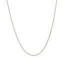 Sterling Silver Rhodium Plated Cable Chain 0.6mm