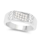 0.23 Carat Genuine White Diamond .925 Sterling Silver Ring