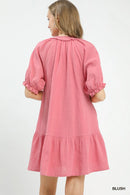 Umgee Cotton Gauze Mini Dress