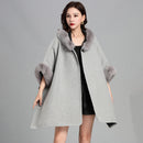 Mid-length Fur Coat Womens Knitted Cardigan