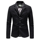 Men's Solid Color Single Breasted Jacket