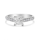 14K White Gold 1 1/5 Cttw 4-Prong Set Princess Diamond Classic Engagement Ring (I1-I2 Color, H-I Clarity) Ring Size 7
