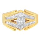 14KT Two-Toned Gold Diamond Cocktail Ring (1 cttw, H-I Color, SI1-SI2 Clarity)