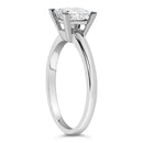 14K White Gold 1.0 Cttw Princess Lab-Grown Diamond Solitaire Engagement Ring (F-G Color, VS1-VS2 Clarity) - Ring Size 7