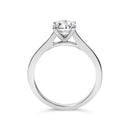 14K White Gold 1.0 Cttw Round Lab Grown Diamond Eagle Claw 4-Prong Set Solitaire Engagement Ring (F-G Color, VS2-SI1 Clarity) - Ring Size 7
