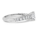 14K White Gold 3 1/5 Cttw Lab Grown Diamond Vintage Style Engagement Ring - Size 7