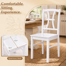 Dining Chairs Set of 4 with Cross Back and Rubber Wood Frame