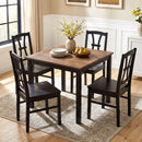 Dining Chairs Set of 4 with Cross Back and Rubber Wood Frame