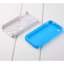 Blue-White Zebra Silicone Armor Case for iPhone 4/4S