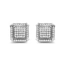 10K White Gold 1.0 Cttw Diamond Composite with Halo Stud Earrings (H-I Color, I1-I2 Clarity)