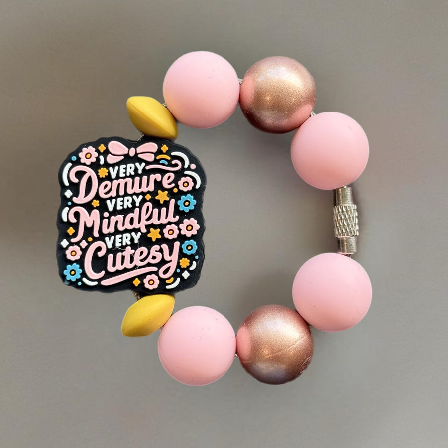 Very Demure Wildflower Handle Bracelet - Tumbler Handle Charm