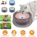 No Spill Dog Cat Water Bowl Spill Proof Slow Water Feeder 47.35oz Pet Water Dispenser Travel Dog Bowl for Dogs/Cats/Pets