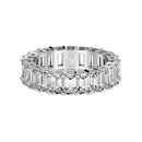 Emerald Cut Lab Grown Diamond Eternity Ring in 14k White Gold (2 cttw FG/VS2)