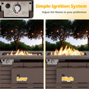 40 Inch Outdoor Propane Fire Pit Rectangle Gas Fire Table with Lava Rocks