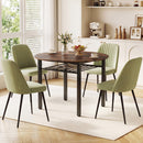 40" Round Dining Table with Storage Shelf for 4 People