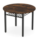 40" Round Dining Table with Storage Shelf for 4 People