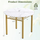 40" Round Dining Table with Storage Shelf for 4 People