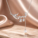 925 Sterling Silver Necklace with Quality Shell Pearl & Platinum Plating, 380mm Length for Women