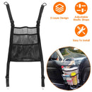 Car Mesh Organizer 3 Layer Seat Back Net Pocket Bag Cargo Elastic Tissue Purse Holder Driver Storage Netting Pouch Barrier of Backseat for Kids Pets