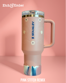 Pink Stitch Scalloped Tumbler Boot