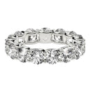 Round Cut Lab Grown Diamond Eternity Ring in 14k White Gold (5 cttw FG/VS2)
