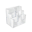Azar Displays 2 Pc New Clear 3-Tier 6-Pocket Trifold Brochure Holder
