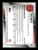 2025 Bowman University Chrome Red Shimmer Refractor Trey White 8/10 #25