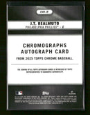 2025 Topps Chrome Chromographs J.T. Realmuto #/50 Auto #CHR-JR