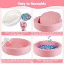 42.5 Inch Round Foam Ball Pits with 25D Sponge Filling and Washable PU Cover for Toddlers