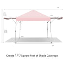 17 Feet x 10 Feet Foldable Pop Up Canopy with Adjustable Instant Sun Shelter