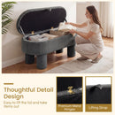 42 Inch Storage Ottoman Bench Corduroy Fabric Upholstered Foot Stool