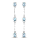 2.16 Carat Genuine Blue Topaz .925 Sterling Silver Earrings