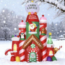 10FT Inflatable Candy Castle Christmas Decoration with LED Lights