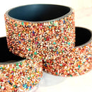 Rose Gold Rainbow Druzy BLING Tumbler Boot -fits 40oz New!