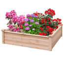 Wooden Square Garden Vegetable Flower Bed