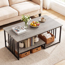 43.5" Coffee Table 2-Tier with Open Storage Shelf