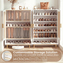 6-Tier Tall Shoe Cabinet with Double Doors - 43 Inch