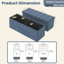 43 Inches Folding Storage Ottoman Bench Linen End of Bed Bench with Padded Seat