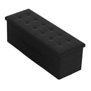 43" Folding Storage Ottoman Bench with Padded Seat