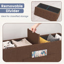 43-Inch Folding Storage Ottoman Bench with Padded Seat