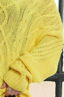 ADORA Cable Knit Off Shoulder Sweater