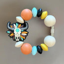 Feathered Skull Handle Bracelet - Tumbler Handle Charm