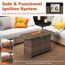 44.5 Inch Propane Fire Pit Table Rattan Gas 2-in-1 with Stainless Steel Burner