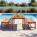 44" Patio Wood Bench Set of