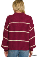 Zenana Oversize Striped Sweater