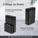 4500 Sq. Ft 57 Pint Quiet Dehumidifier for Basement with 4 Modes-Black