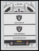 2025 Panini Stitches in Time Purple Jack Bech / Tim Brown #/40 #SITD-JBTB