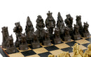 Chess Set  - Cats & Dogs Chess Pieces on Black/Birdseye Maple Chess Board