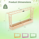 45 Inch Tall Wooden Raised Garden Bed with Side Trellis and Hanging Roof Drainage Holes