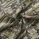 Summer Hawaiian Shirt For Men Bamboo Print Shirt Camp Collar 100% Cotton Shirt
